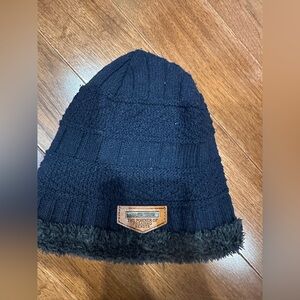 Cozy Black Knit Kids Beanie